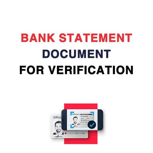Bank Statement Document for Verification