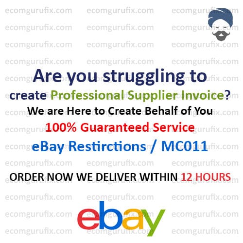 Get Invoice Document to Appeal eBay Restriction and MC011